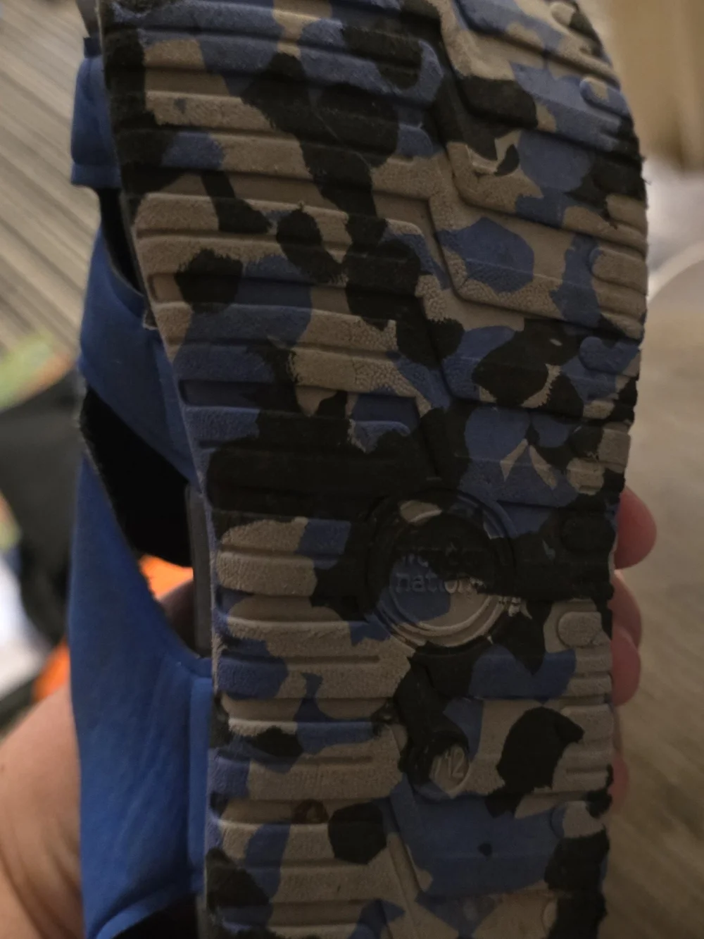wonder nation Blue Kids Velcro Sandals with Camouflage Sole